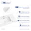 Lavabo de meuble-lavabo simple rectangulaire en porcelaine vitrifiée l 35,9 "x P 18,25" Tucson pour robinet central 4 "(lavabo seulement, sans meuble-lavabo)-98796510