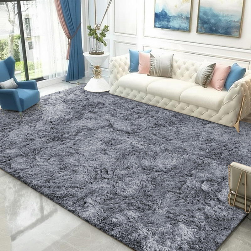 Royceton Area Rug Non-Slip, Soft Carpet, Living Room Rug, Rectangle 120 x 170cm, Grey
