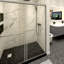 Portes de douche: double coulissement avec collision, poignée en acier inoxydable 304, verre trempé Nano Clean, film anti-explosion, glissement en douceur, concept de stratégie de fuite fantastique