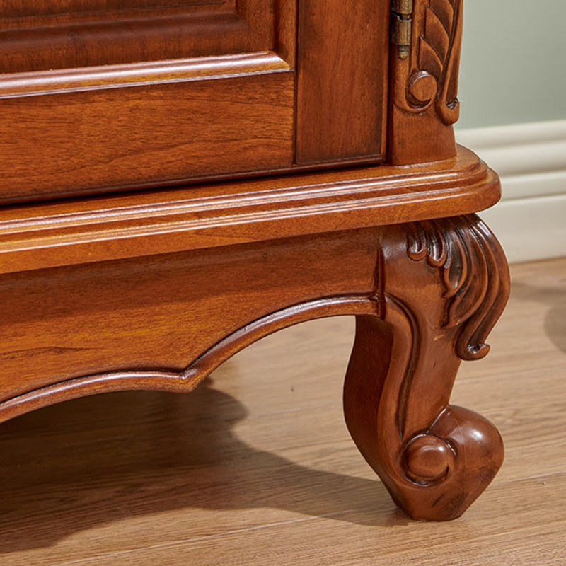 Walnut Solid Wood Shoe Storage Bench, 43.31" H x 32.05" W x 15.75" D