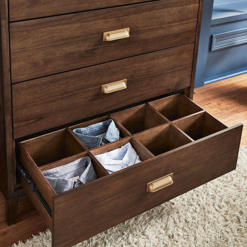 5 Drawer 36" W Solid Wood Chest