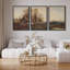 " Countryside Cottage Rustic Nature Landscape Illustrations Modern Art Decor Rustic " 3 - Pieces-98696565-98696566