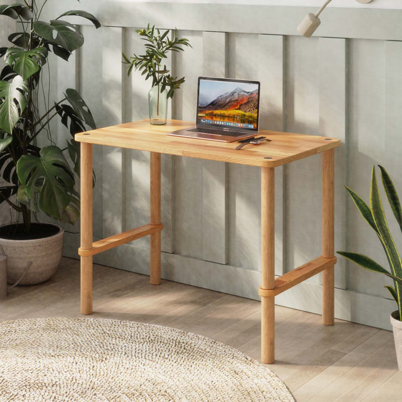 Bureau en bois massif de hêtre Pasific pour bureau ou bureau, H 29,9 po x l 39,4 po x P 22,8 po