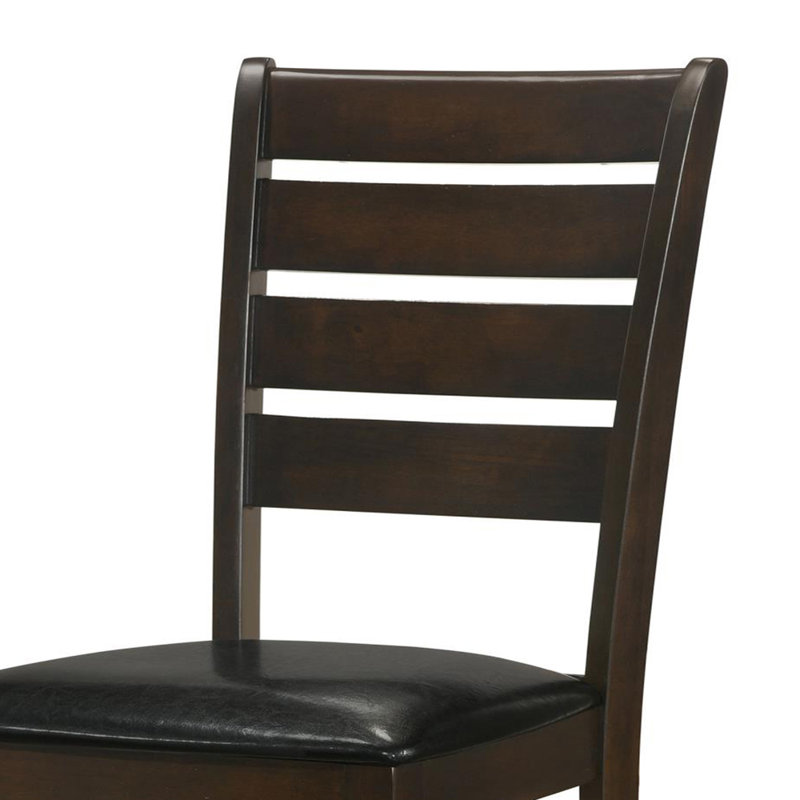 Roffe Ladder Back Side Chair , Black, Cappuccino