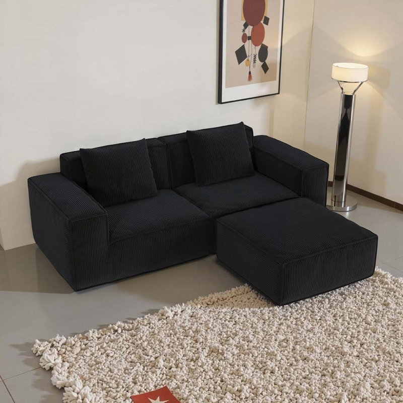 2-Seater Free Conversion Sofa, Black