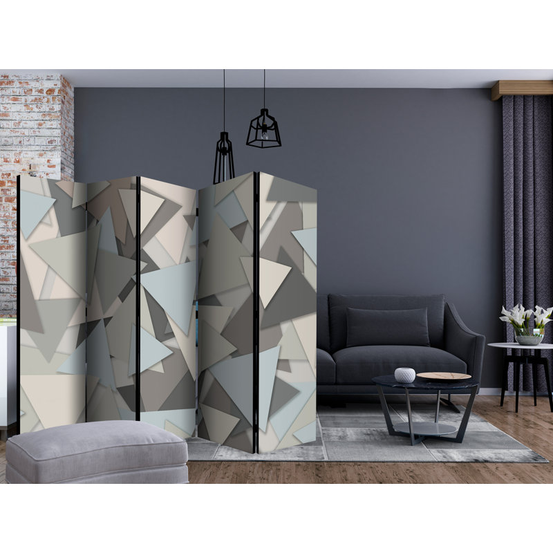 Hammie 225cm W x 172cm H 5 - Panel Solid Wood Folding Room Divider