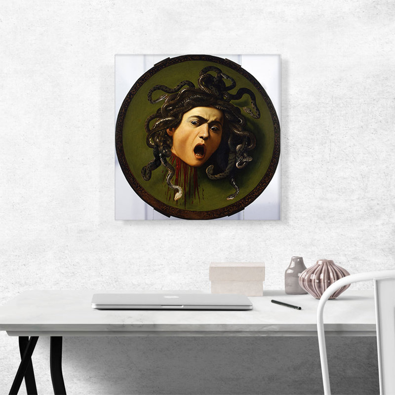 Medusa Shield 1597 - impression, H 18 po x l 18 po x P 1,5 po
