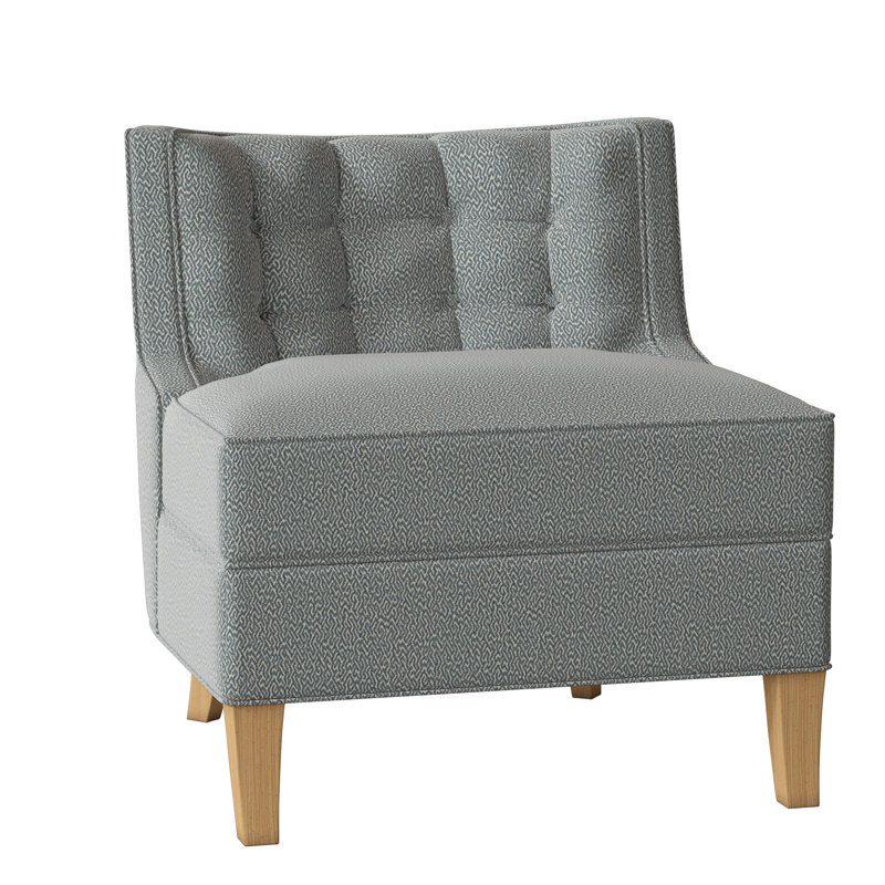 Social Tufted Slipper Chair, Maya Cyan, Amber