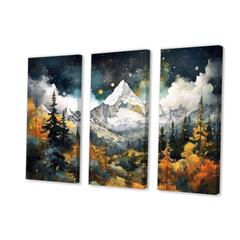 Simplicité scandinave I sur toile, 3 pièces, H 40 po x l 60 po x P 1 po