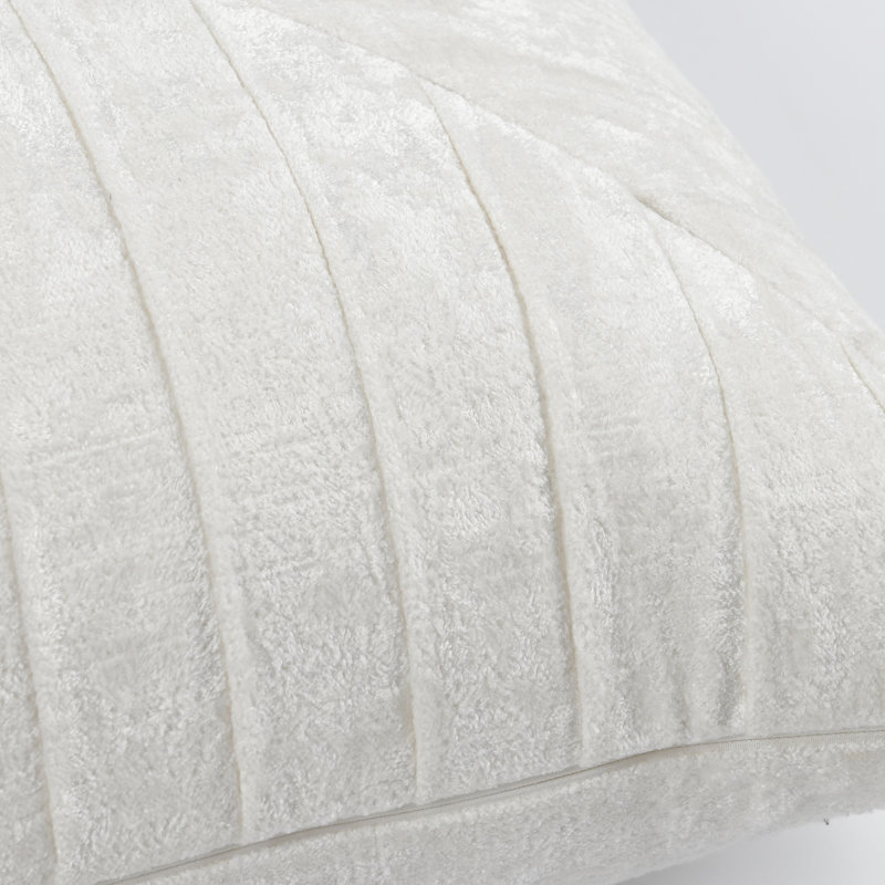 Velvet Rectangular Pillow Cover & Insert, Ivory