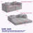 72.4" Convertible Sofa Bed, Chenille Sofa, Comes With Two Side Storage Pockets, Two Cushions, Comfortable Foldable Sofa Bed, Suitable-1144465105