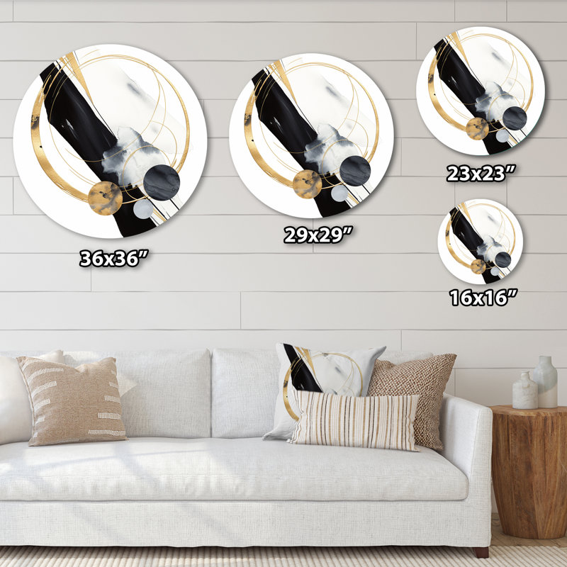 Décoration murale en marbre texturé III en métal, H 16 po x l 16 po x P 1 po