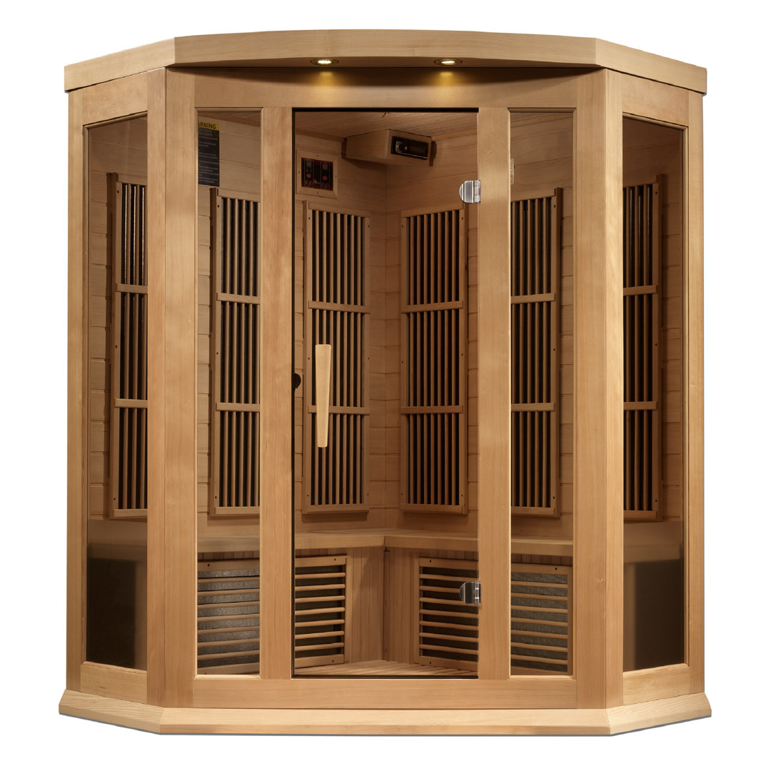 Dynamic Infrared Dynamic Saunas 3 - Person Bluetooth Compatible FAR Infrared Sauna in Hemlock Dynamic Infrared