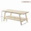 Table basse avec tablette en bois Metz