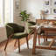 Chaises de salle à manger modernes, chaise d'appoint rembourrée en tissu avec pieds en bois pour la cuisine et la salle à manger, vert-1804956699-1804955716