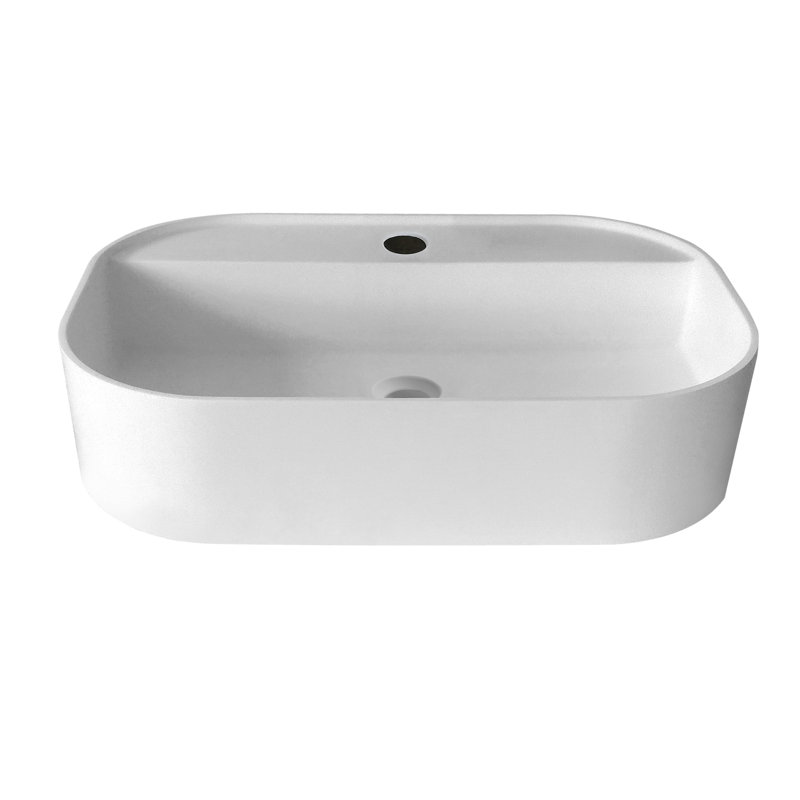 Lavabo contemporain blanc mat uni