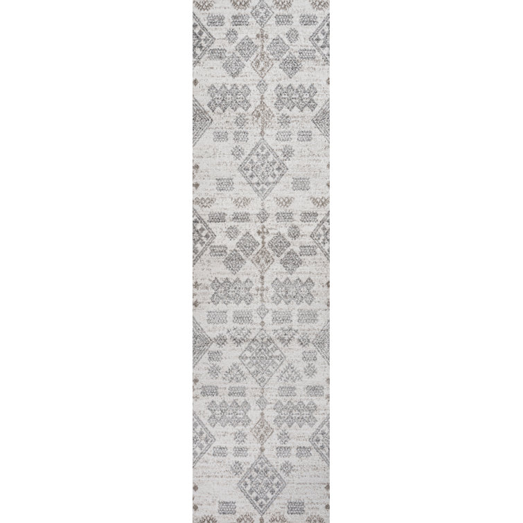 Bhalil Berber Diamond Geometric Beige/Gray Rug