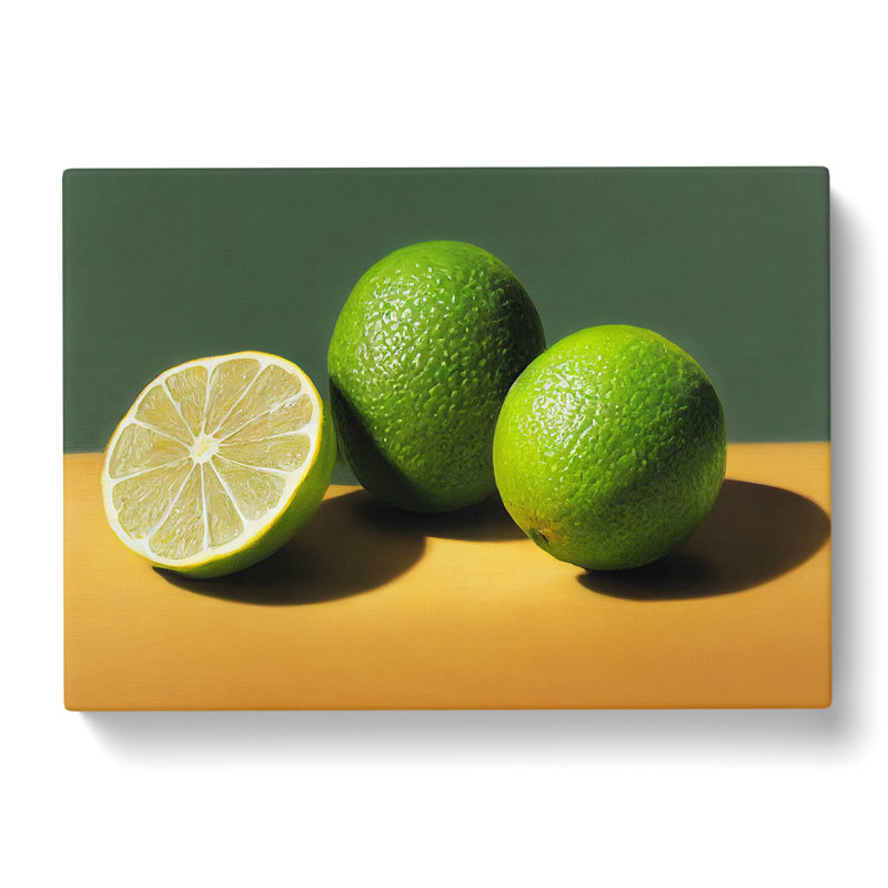Lime Fruit - Wrapped Canvas, 35cm H x 50cm W x 3cm D