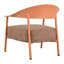 Meuble de patio brun abricot avec 2 chaises et une table, sièges rembourrés, pieds en fer, sièges modernes au design complémentaire, sans couture, assemblage-1435345684-1435345685