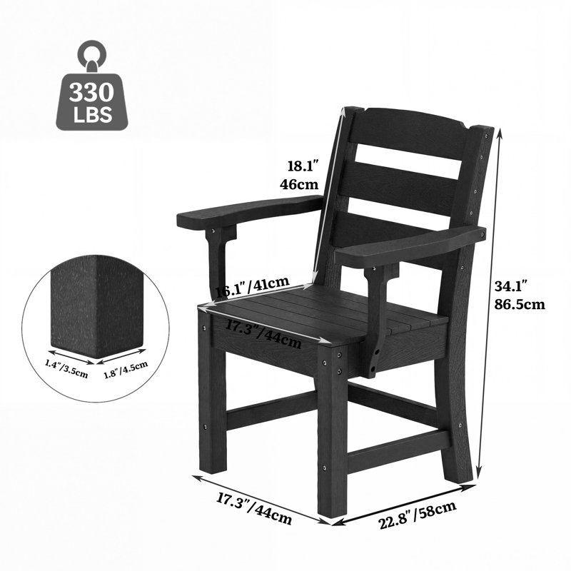Chaise d'appoint d'extérieur de qualité supérieure Miesville
