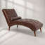 Chaise longue rembourrée élégante avec rembourrage haute densité et pieds en bouleau robustes, parfaits pour la détente et le style