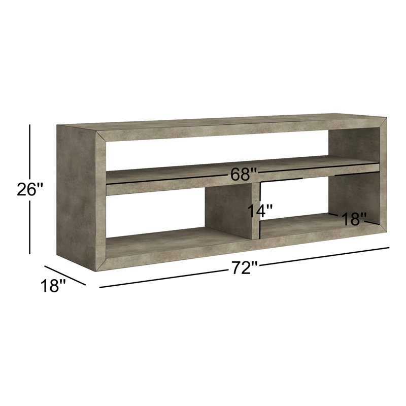 Wiss 72'' Media Console, Gray