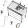 Free Standing Single Bowl Sink With 360°Rotating Faucet