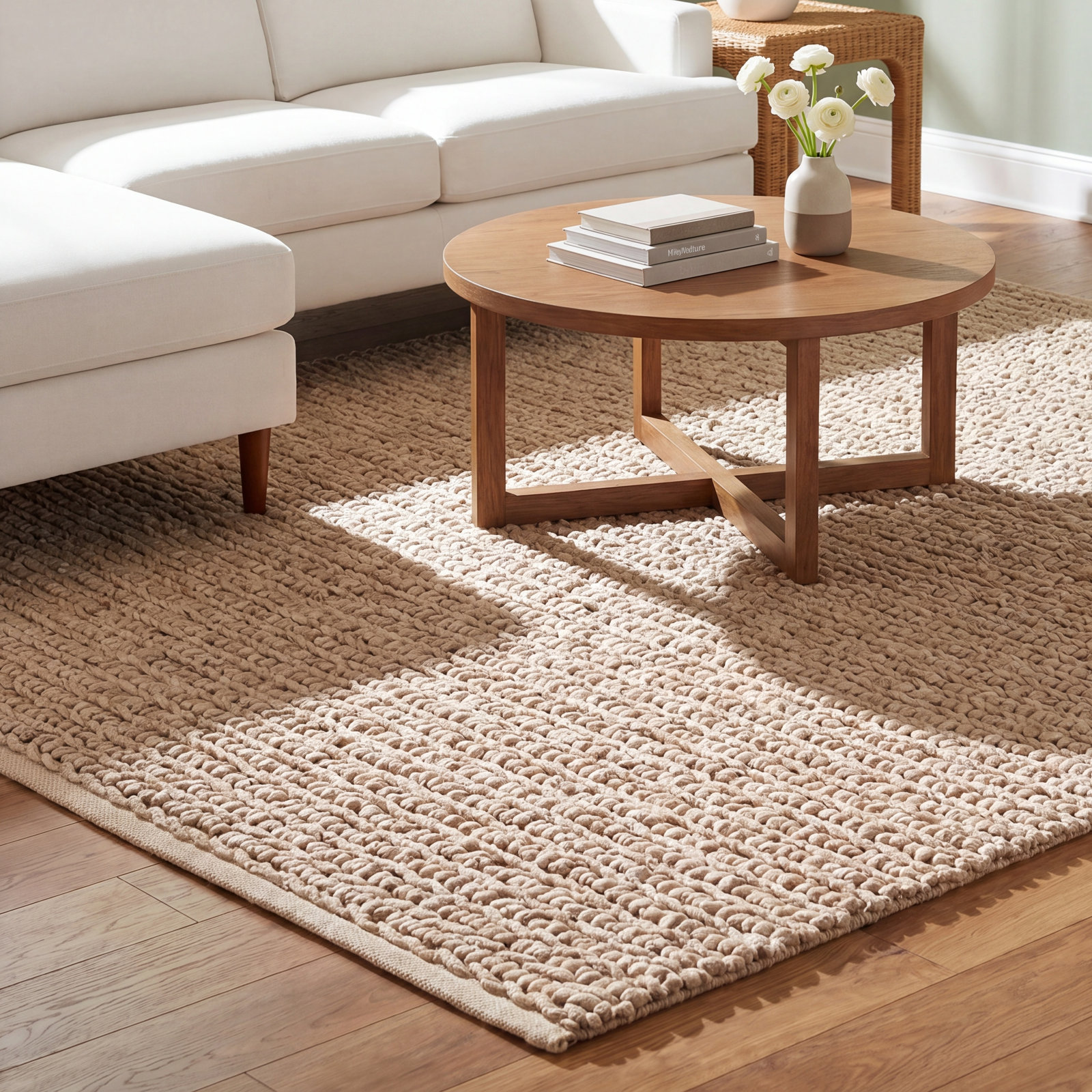 Veranda Natural Hand-Woven Performance Rug, Rectangle 3' x 5'