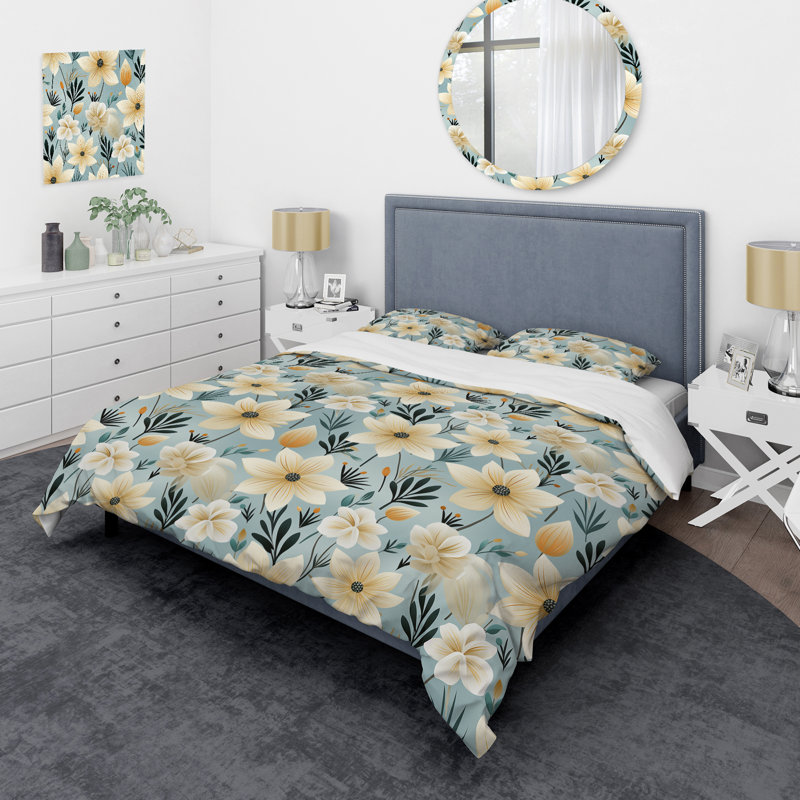 Ensemble de housse de couette Ivory Coastal Harmony, Housse de couette pour très grand lit et 2 très