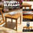 Solid Wood Wicker Outdoor Conversation Set