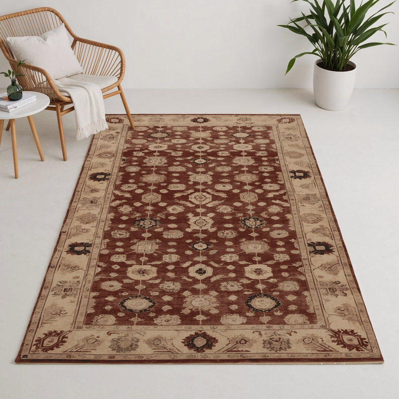Tapis intérieur et extérieur brun Overdyed, Rectangulaire 3 pi x 5 pi