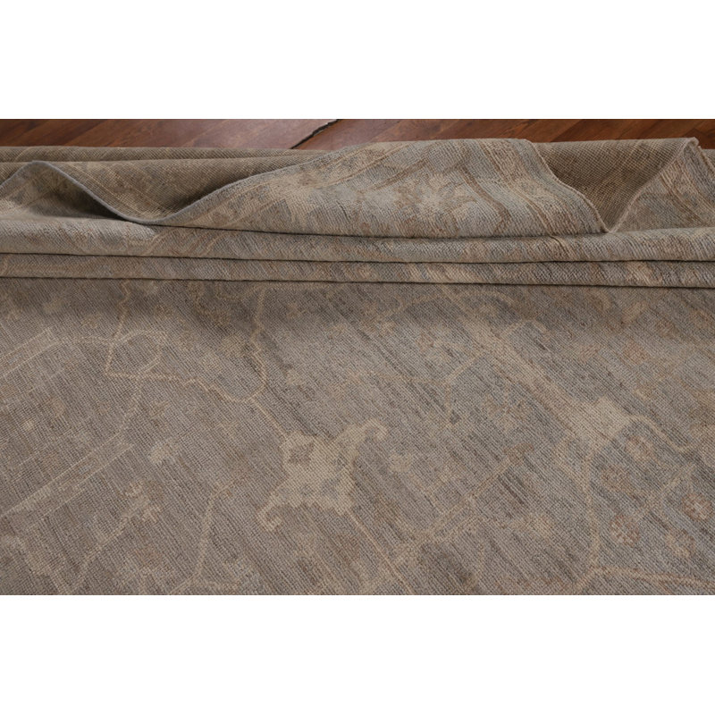 Vegetable Dye Oushak Turkish Area Rug 9
