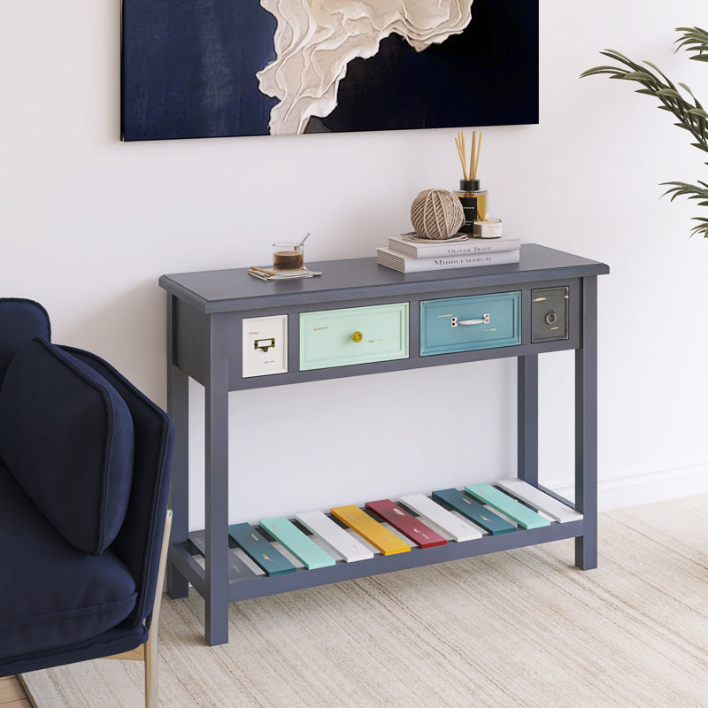 40 Inch Console Table With 4 Drawers
