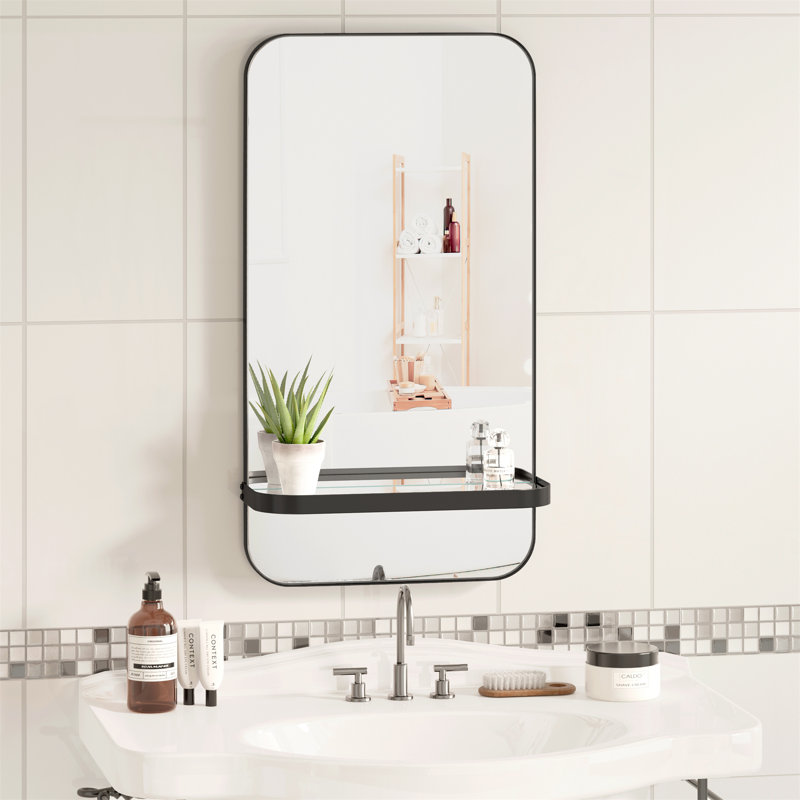 Miroir Ausonia, 29,53 po x 15,75 po, Noir