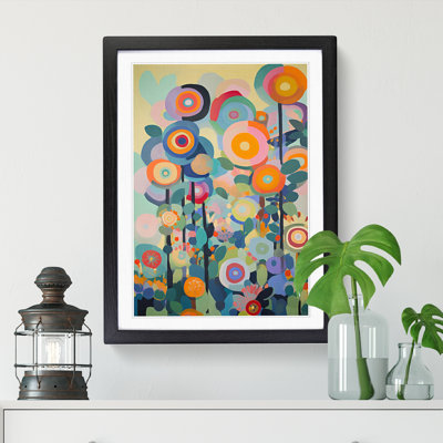 Contemporary Orphism Flowers Vol.8 1 Piece Single Picture Frame Wall Art