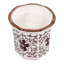 Bougie parfumée moderne en céramique Plumeria pour décoration de salon - Décoration pour table basse, chambre à coucher ou bibliothèque - 4 po, brun-1884817105