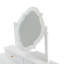 Coiffeuse compacte avec miroir réversible, coiffeuse avec tabouret, coiffeuse compacte pour petits espaces, blanc