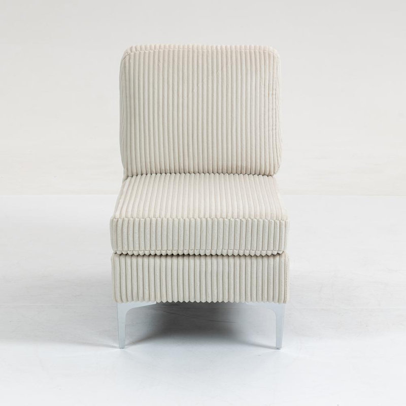 Accent Chair (Beige), Beige Corduroy