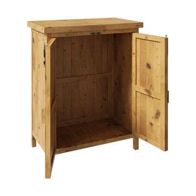 Natural Yellowish Fir Storage Cabinet