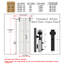 Full Lite MDF Manufacture Wood Folding Barn Door With Hardware Kit Interior Bifold Door,White-111709999