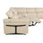 Canapé modulaire en L beige avec huit pièces