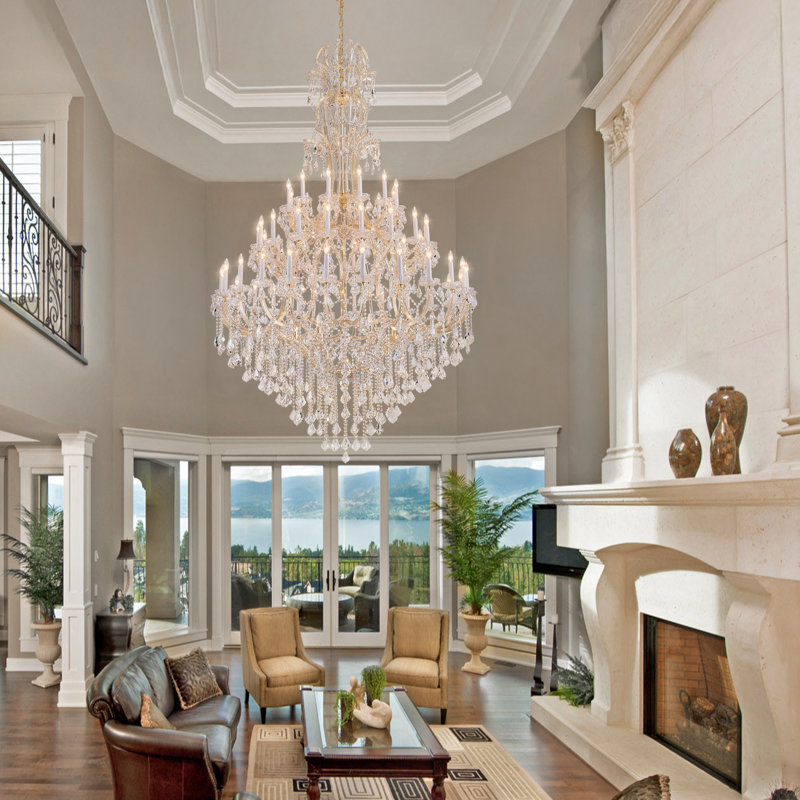 Light Crysrtal Dimmable Tiered Chandelier