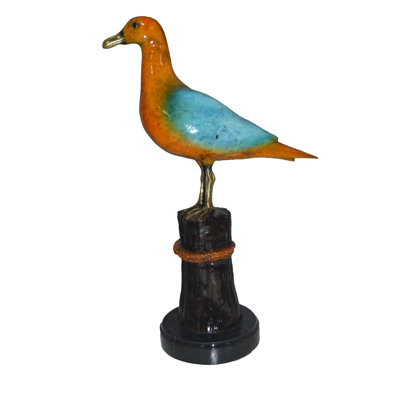 Statue en bronze d'oiseau sur arbre Esther - Taille: L 9 po x l 18 po x H 22 po.