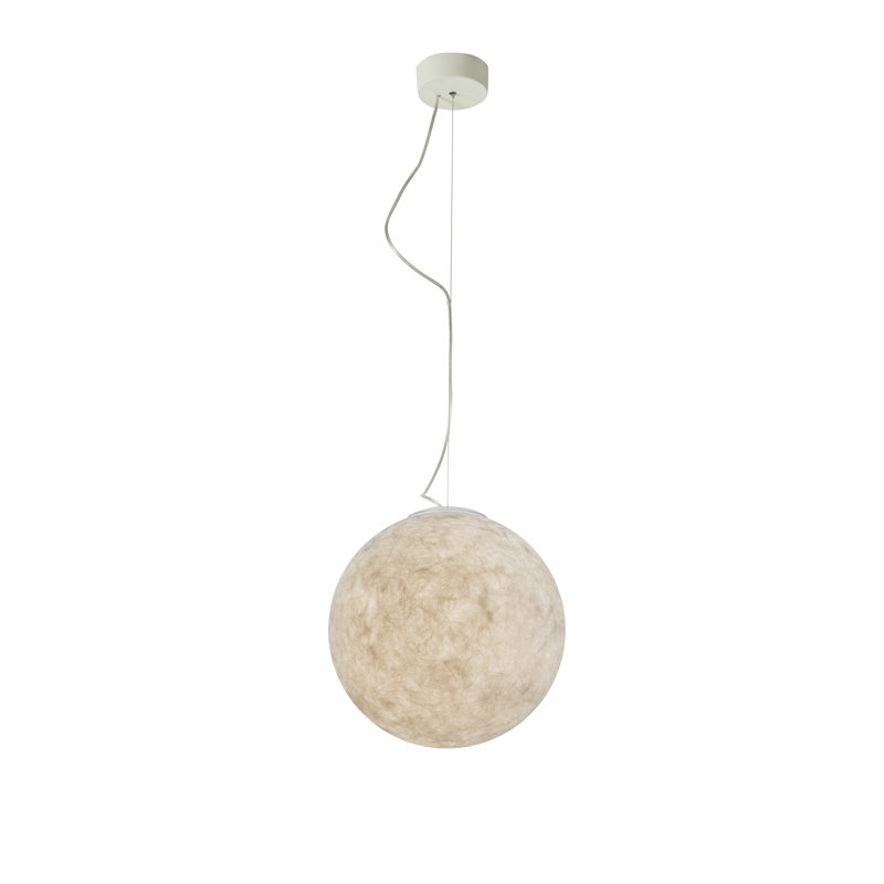 Luna 1 - Light White Sphere Pendant, 169.5cm H x 35cm W x 35cm D