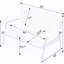 53 pouces 2 sièges beige avec rayures fraîches, mélange de tissu, cadre en métal noir pour un usage domestique, conception rayée, polyvalent