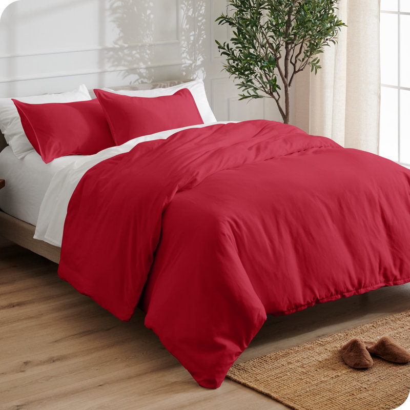 Duvet Cover, Red, Full Duvet Cover + 2 Standard Shams