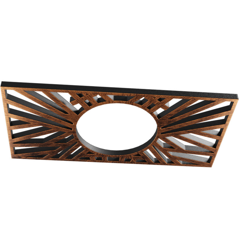 Médaillon de plafond en PVC de qualité architecturale Hoover, H 11 po x l 22 po x P 0,75 po, Cuivre antique