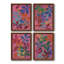 «Vivid Stems I», ensemble de 4 reproductions sur toiles encadrées-500940433-500940460