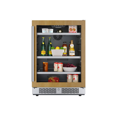 Avallon 23.81'' W Freestanding 140 Cans (12 oz.) 5.65 Cubic Feet Beverage Cooler with Glass Door