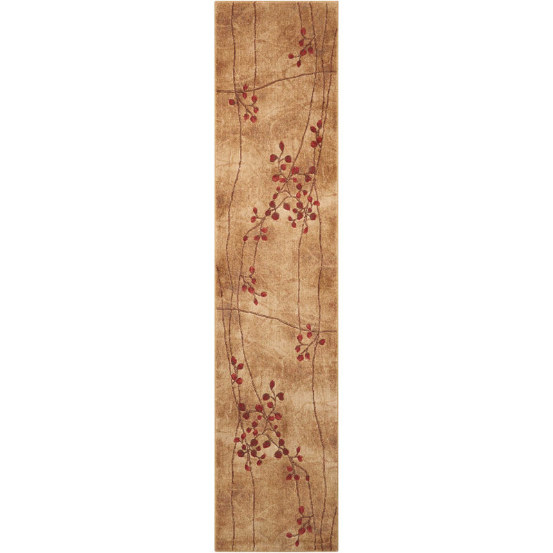 Handmade Latte Cotton and Synthetic Traditional Medium Rug